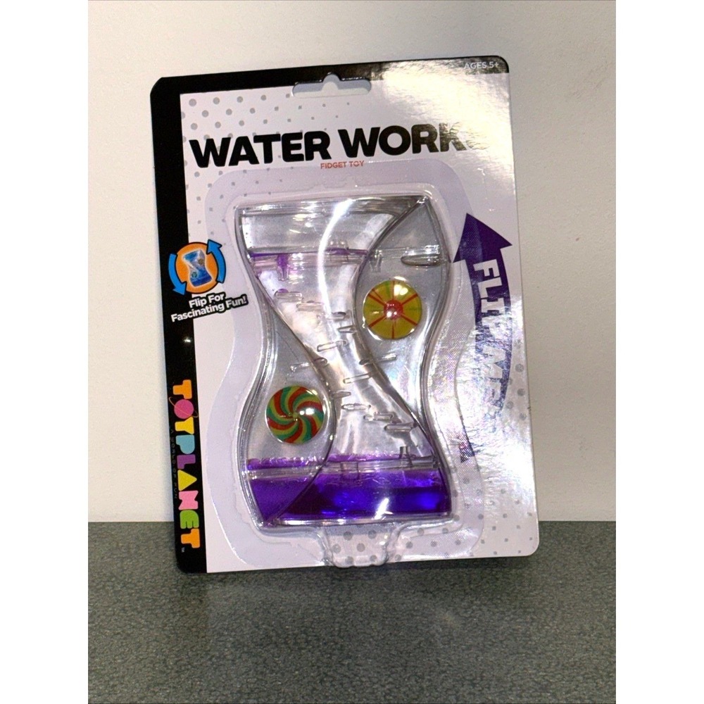 Water Works Fidget Toy,‎ Liquid Motion Purple Toy Planet NEW